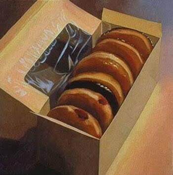 Donuts 2oil on canvas, 22 x 22", 2000
