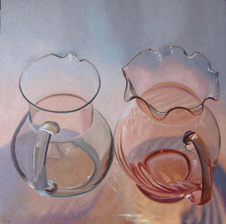 Two Pitchers (Looking Forward)oil on board, 36 x 36", 2008